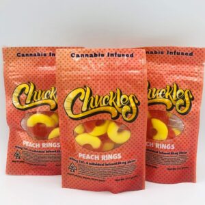 Chuckles – Peach Rings 400mg
